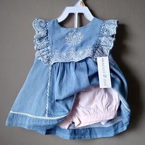 MAGGIE & ZOE 2 Piece Outfit Ruffle Top Shorts 12M